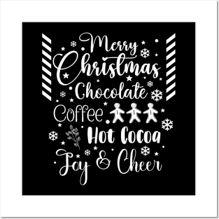 Merry Christmas in Light Font Posters and Art